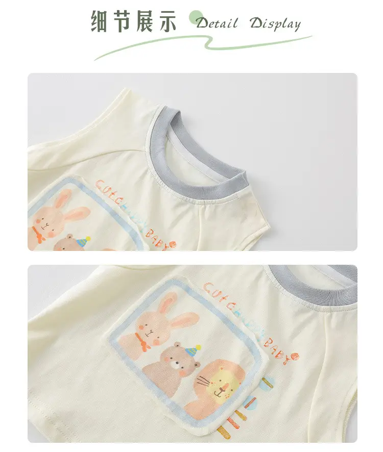 Baby Vest Sleeveless T-Shirt Cartoon Print Boys Summer Wear — feature 8