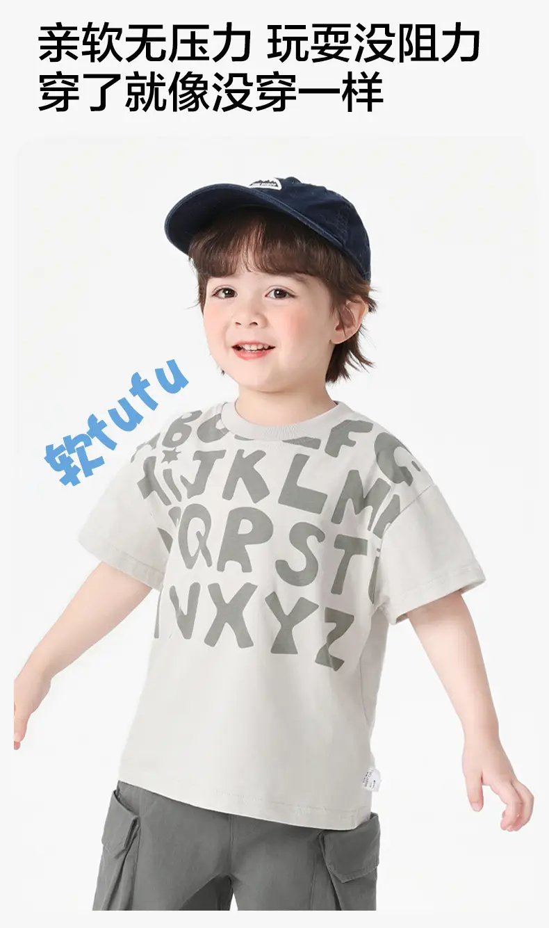 Right European Boys Cotton T-Shirt Summer New Clothes — feature 5