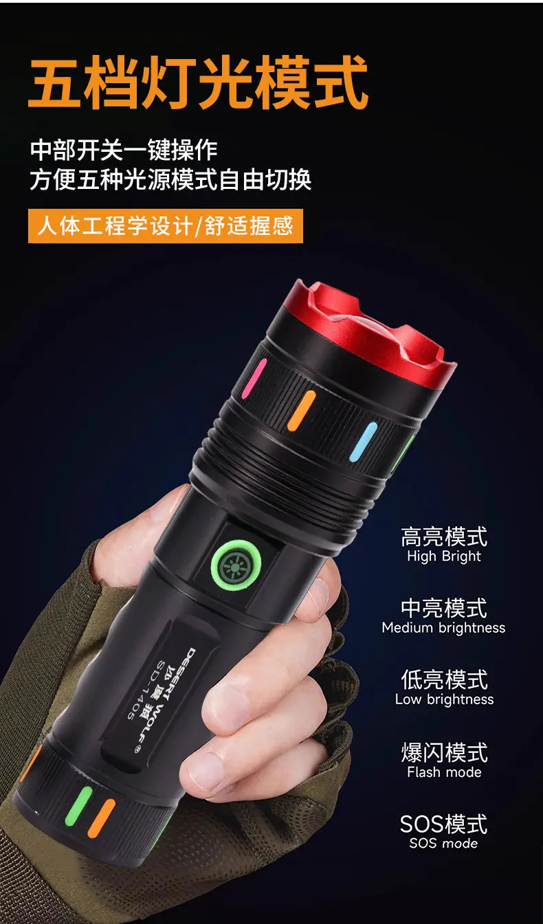 Rechargeable Zoomable Flashlight for Outdoor Hiking & Cycling β feature 10