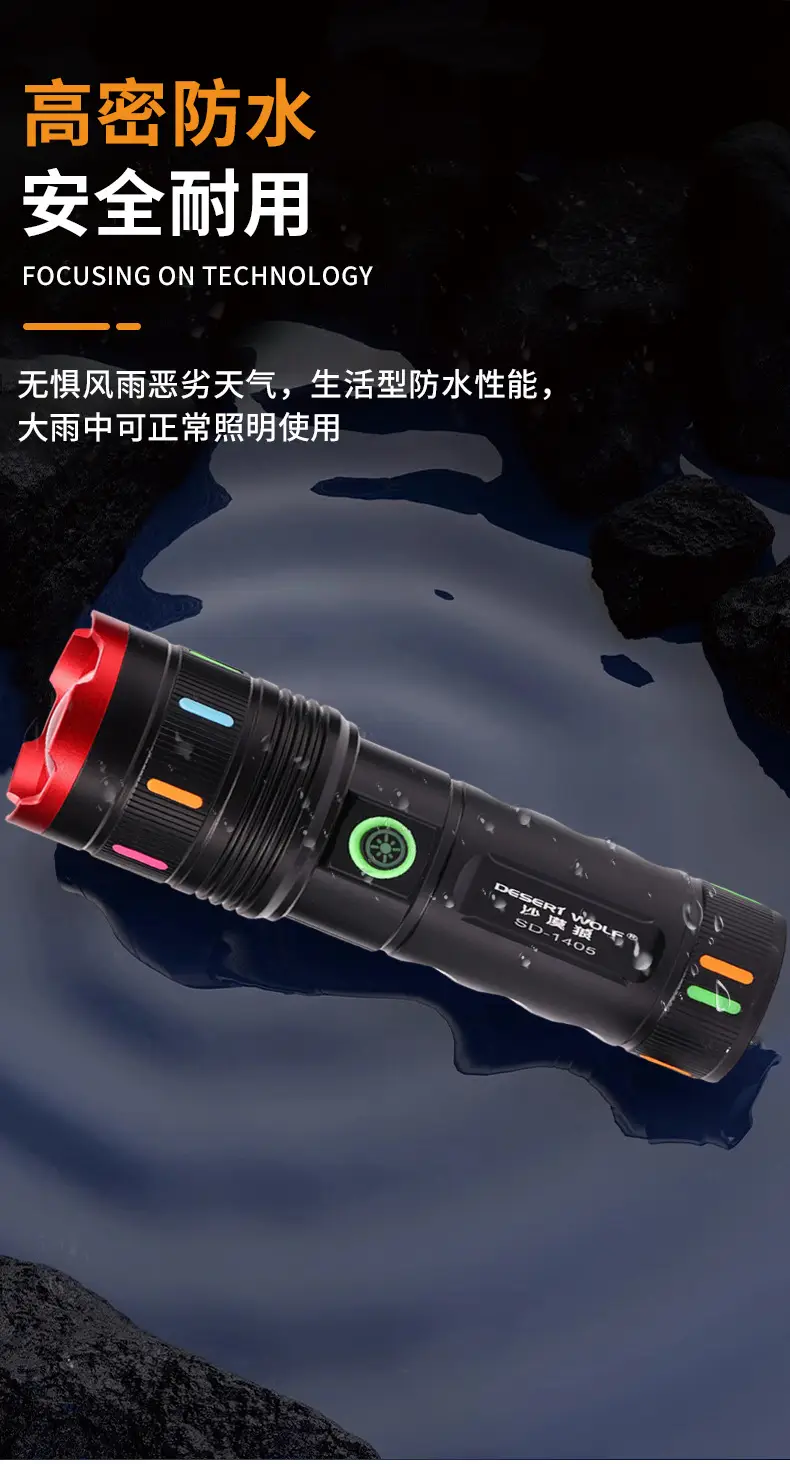 Rechargeable Zoomable Flashlight for Outdoor Hiking & Cycling β feature 17