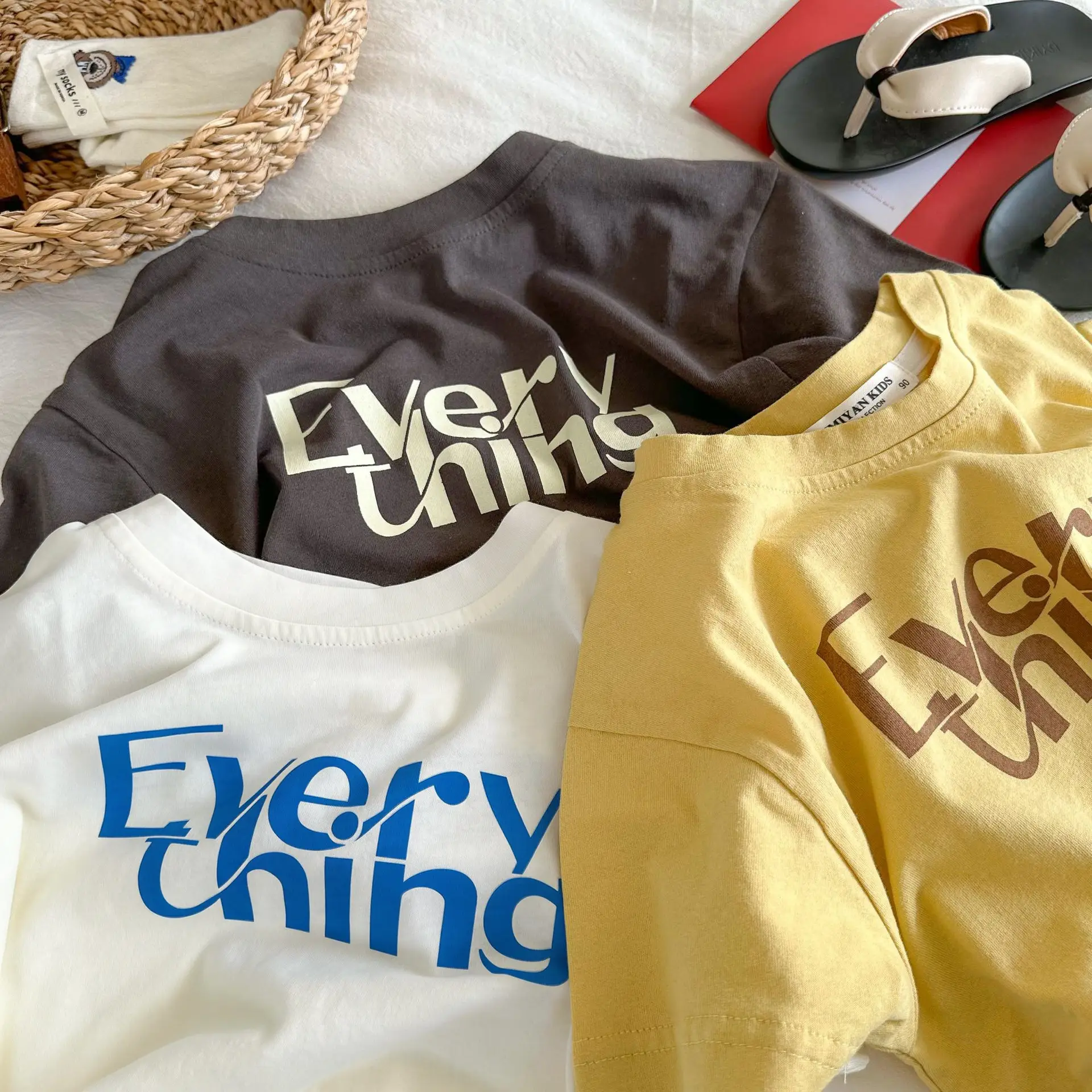 Baby Printed T-Shirt Shorts Set Summer Korean Style - Image 3