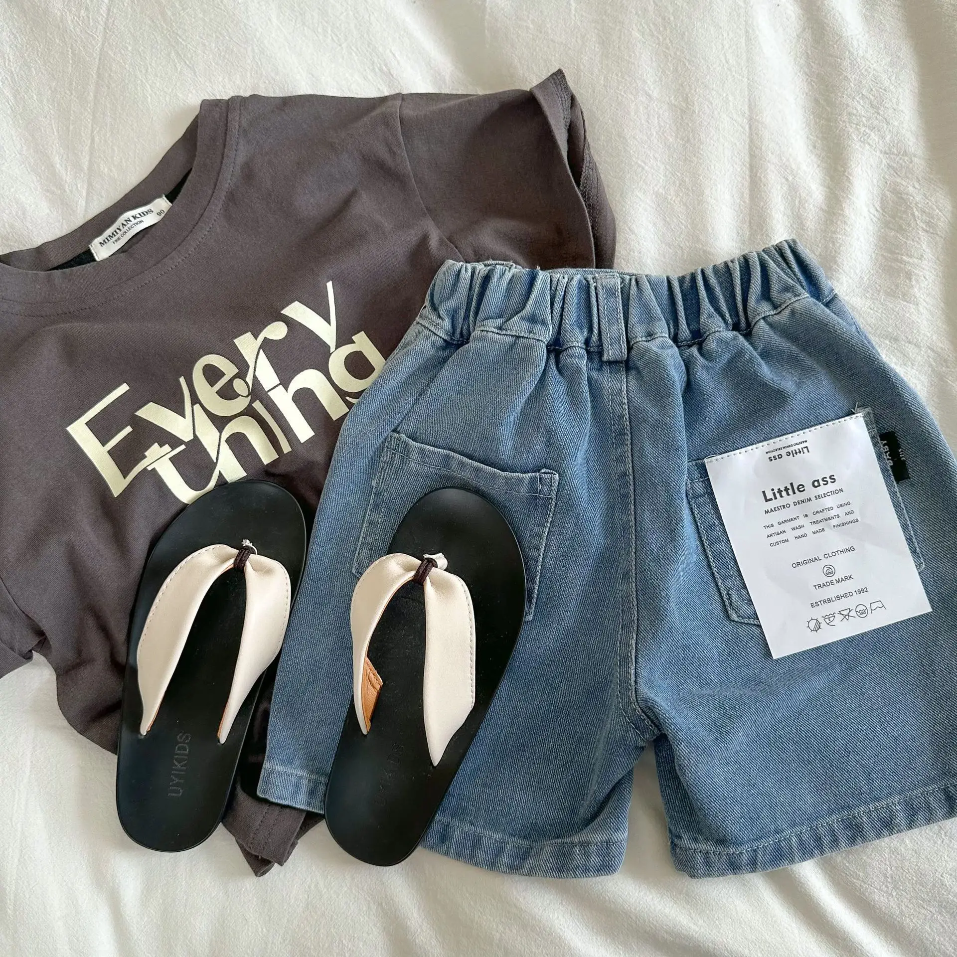Baby Printed T-Shirt Shorts Set Summer Korean Style — feature 3