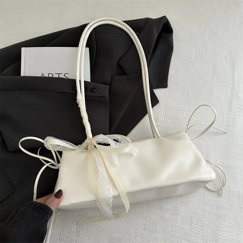 White Korean Style Shoulder Bag for Women 2025 - Image 3