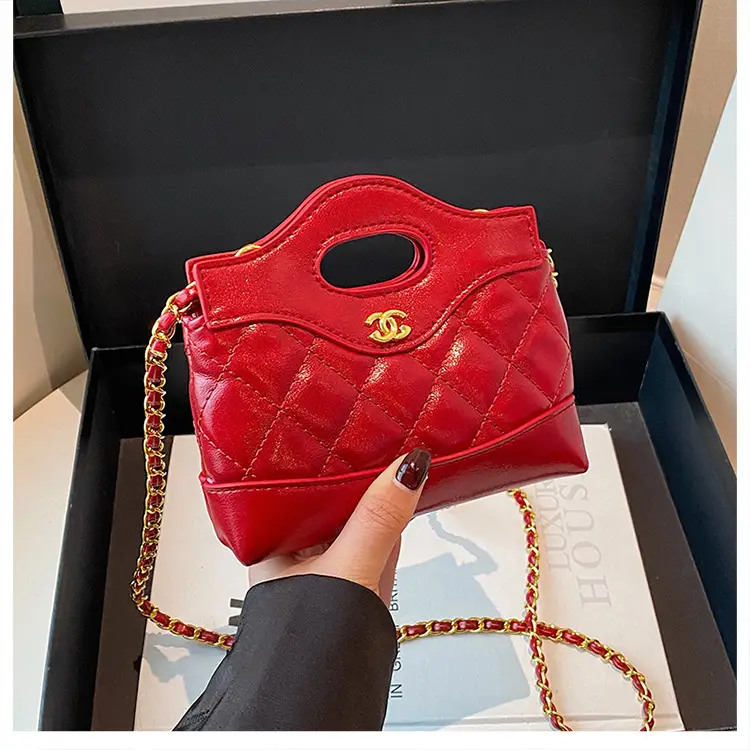 Lingge Embroidery Women's Multi Color Chain Shoulder Bag — feature 13