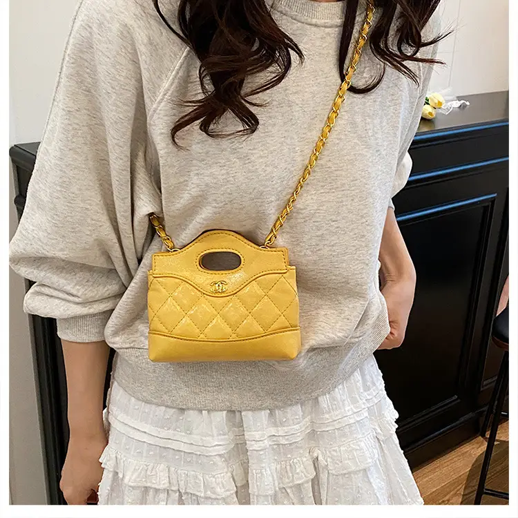 Lingge Embroidery Women's Multi Color Chain Shoulder Bag — feature 20