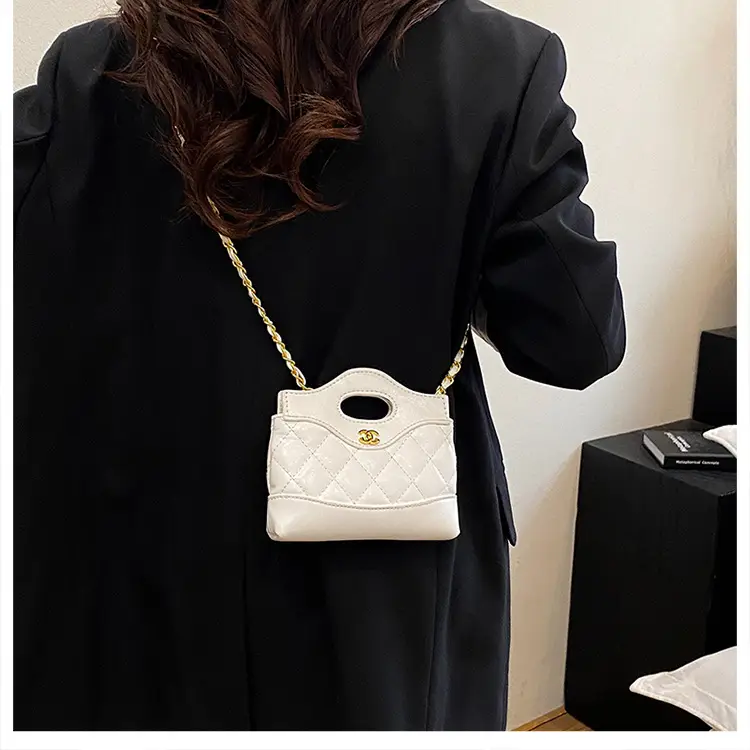 Lingge Embroidery Women's Multi Color Chain Shoulder Bag — feature 26