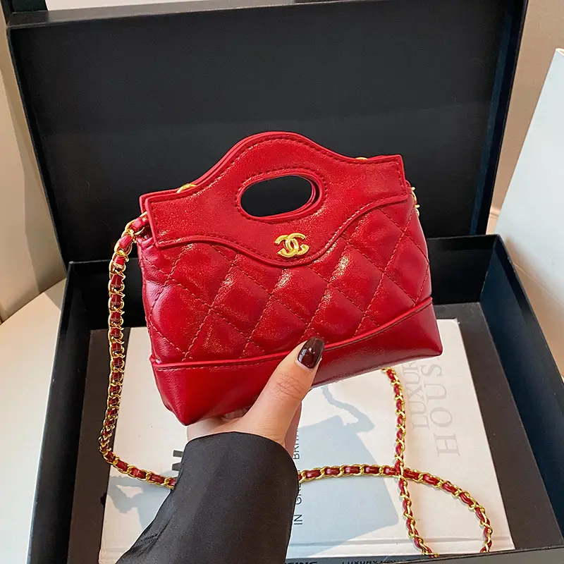 Lingge Embroidery Women's Multi Color Chain Shoulder Bag