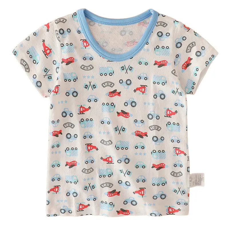 Baby T-Shirt Boys Short Sleeve Cotton Red Car Print - Image 16