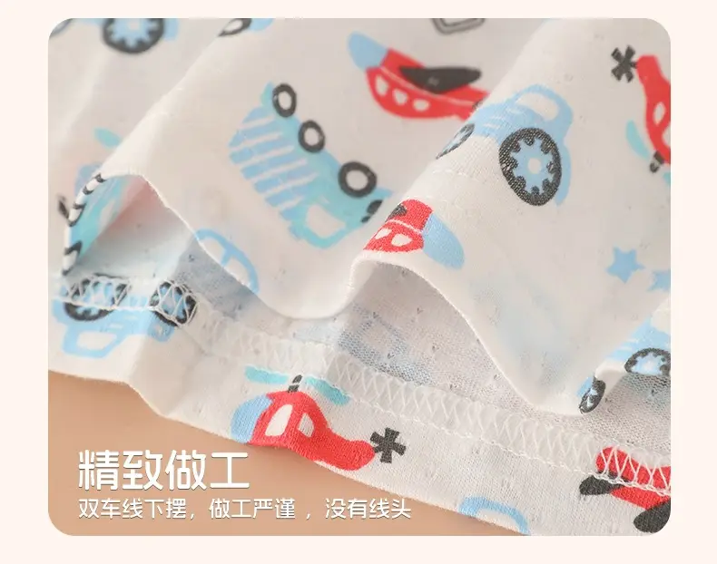 Baby T-Shirt Boys Short Sleeve Cotton Red Car Print — feature 11