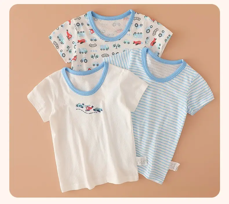 Baby T-Shirt Boys Short Sleeve Cotton Red Car Print — feature 14