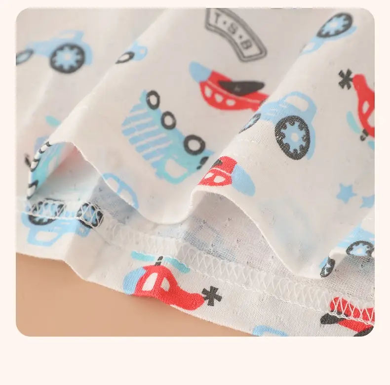 Baby T-Shirt Boys Short Sleeve Cotton Red Car Print — feature 18