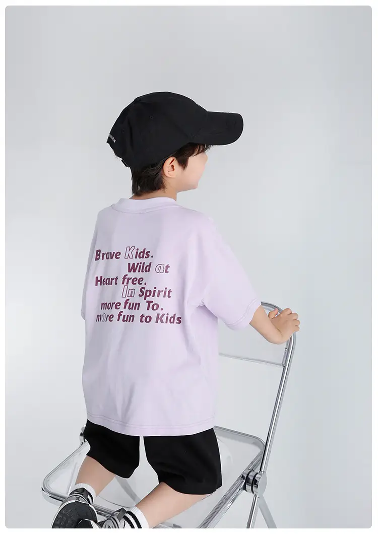 Haima Boys Pure Cotton Summer T-Shirt Clear Light Green — feature 13