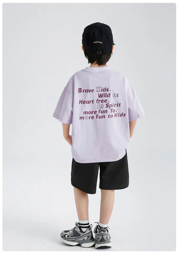 Haima Boys Pure Cotton Summer T-Shirt Clear Light Green — feature 15