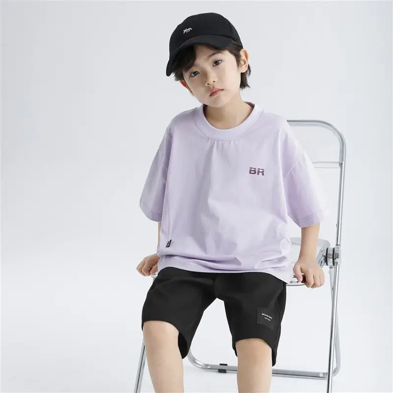 Haima Boys Pure Cotton Summer T-Shirt Clear Light Green