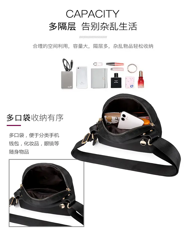 2026 Women's Canvas Crossbody Bag Black Green Brown — feature 7