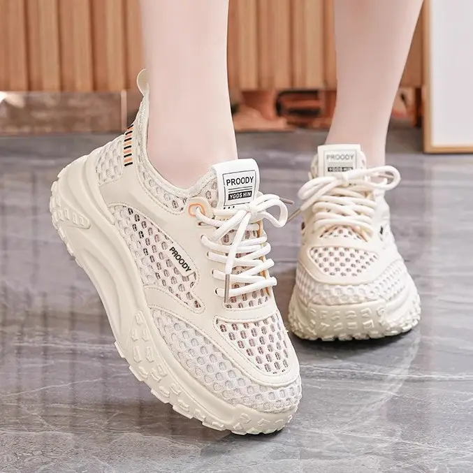 Women Mesh Breathable Running Shoes White 2025 — feature 4