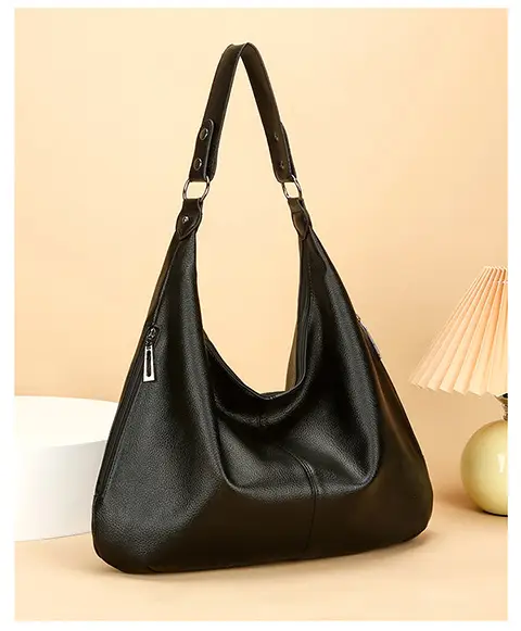 Large Capacity Leather Tote Bag for Women European American Retro Design — feature 15