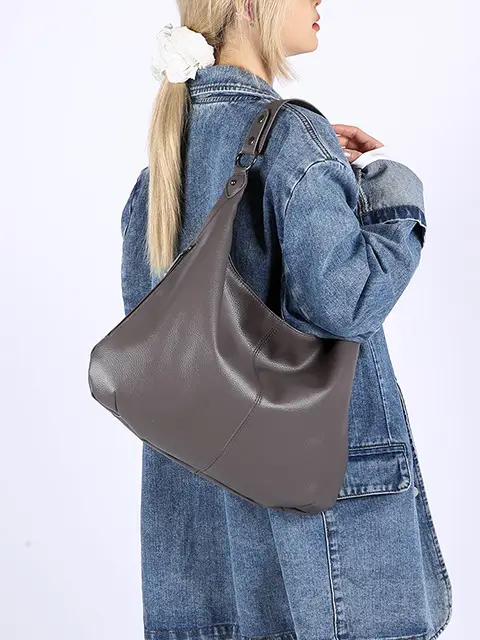Large Capacity Leather Tote Bag for Women European American Retro Design — feature 34
