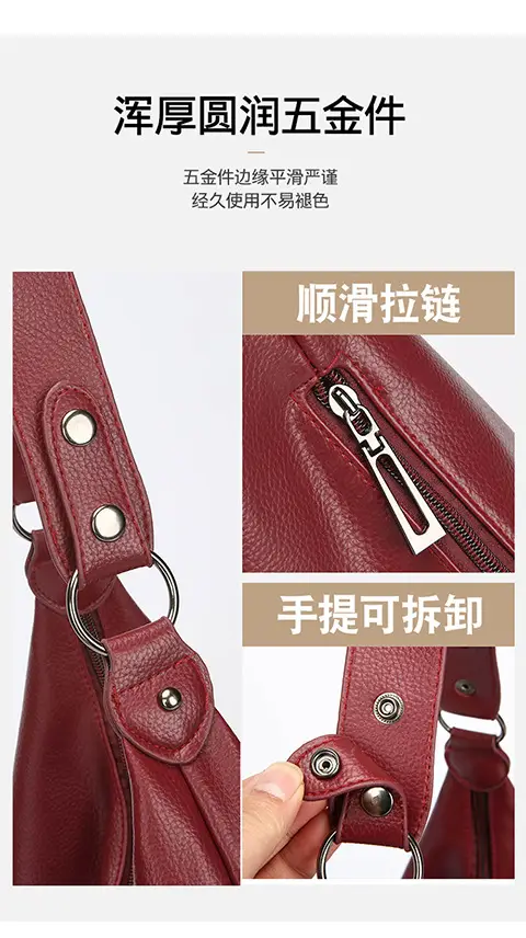 Large Capacity Leather Tote Bag for Women European American Retro Design — feature 9