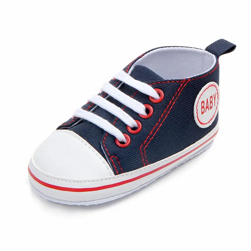 Baby Toddler Shoes Navy Blue Soft Soled Canvas