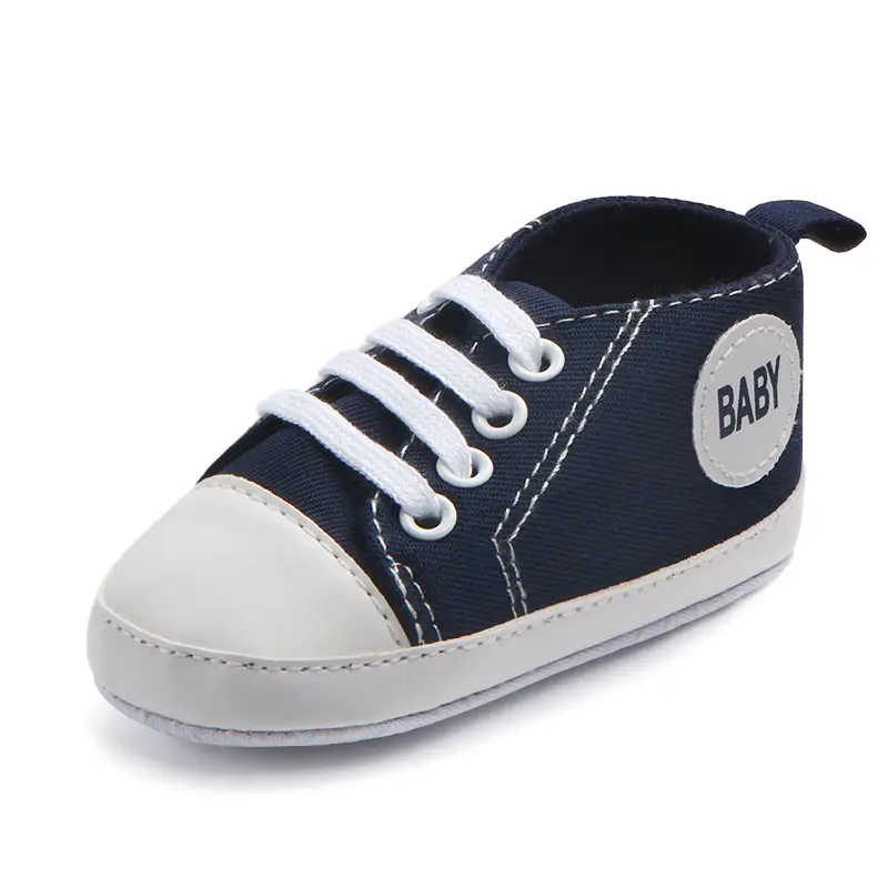 Baby Toddler Shoes Navy Blue Soft Soled Canvas