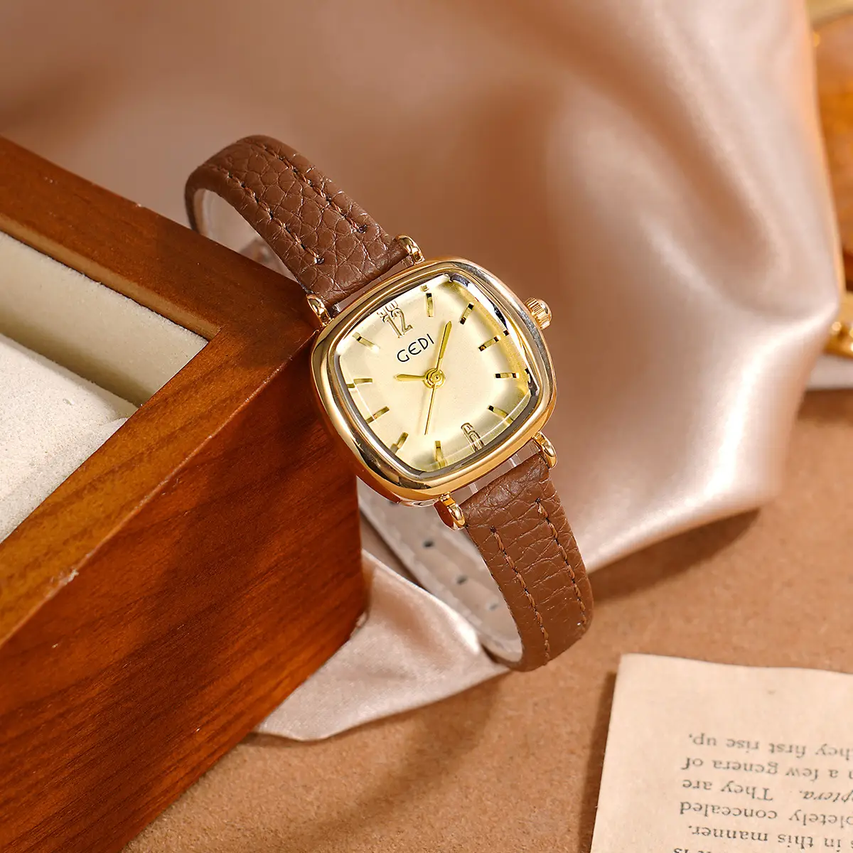 Goldie Women's Red Leather Belt Quartz Watch Small - Image 7