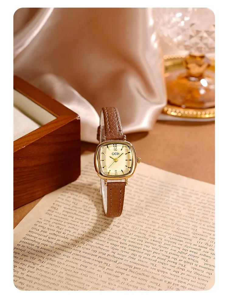 Goldie Women's Red Leather Belt Quartz Watch Small — feature 20