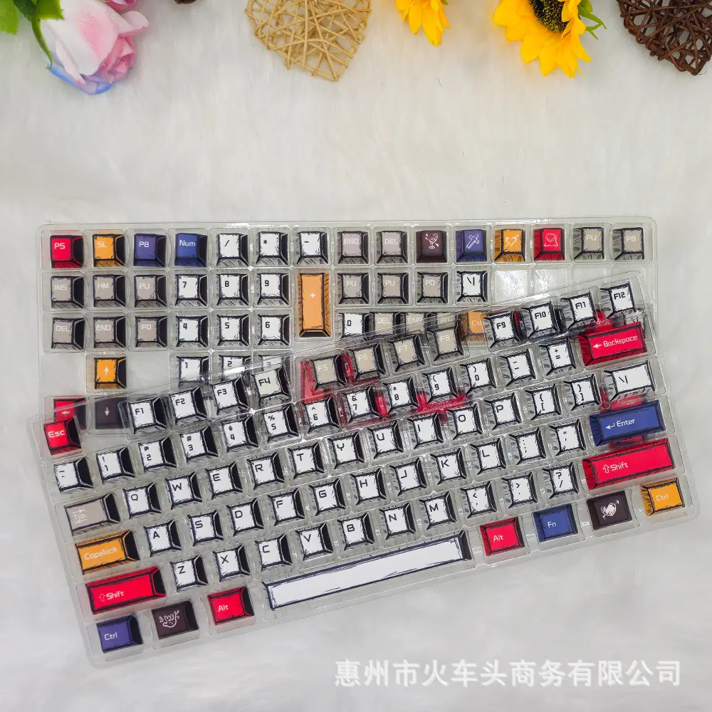 Comic Style Graffiti Keycap Original Pbt Five-Sided Sublimation Mechanical Keyboard Cap Adapted to 68/84/87/98/108 — feature 25