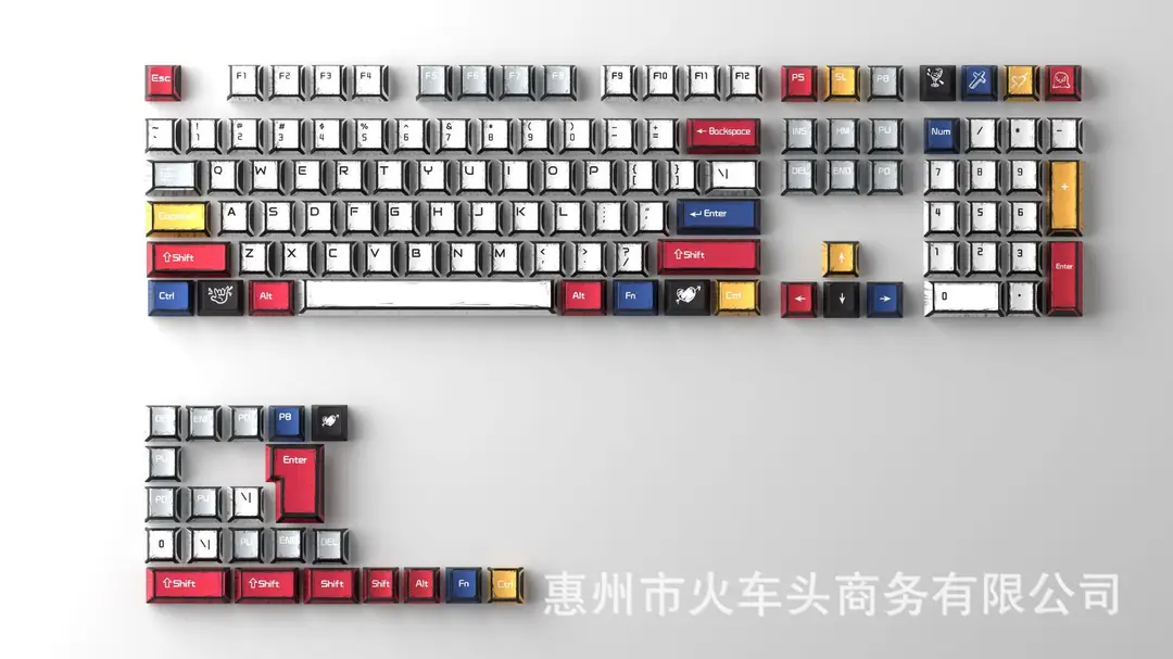 Comic Style Graffiti Keycap Original Pbt Five-Sided Sublimation Mechanical Keyboard Cap Adapted to 68/84/87/98/108