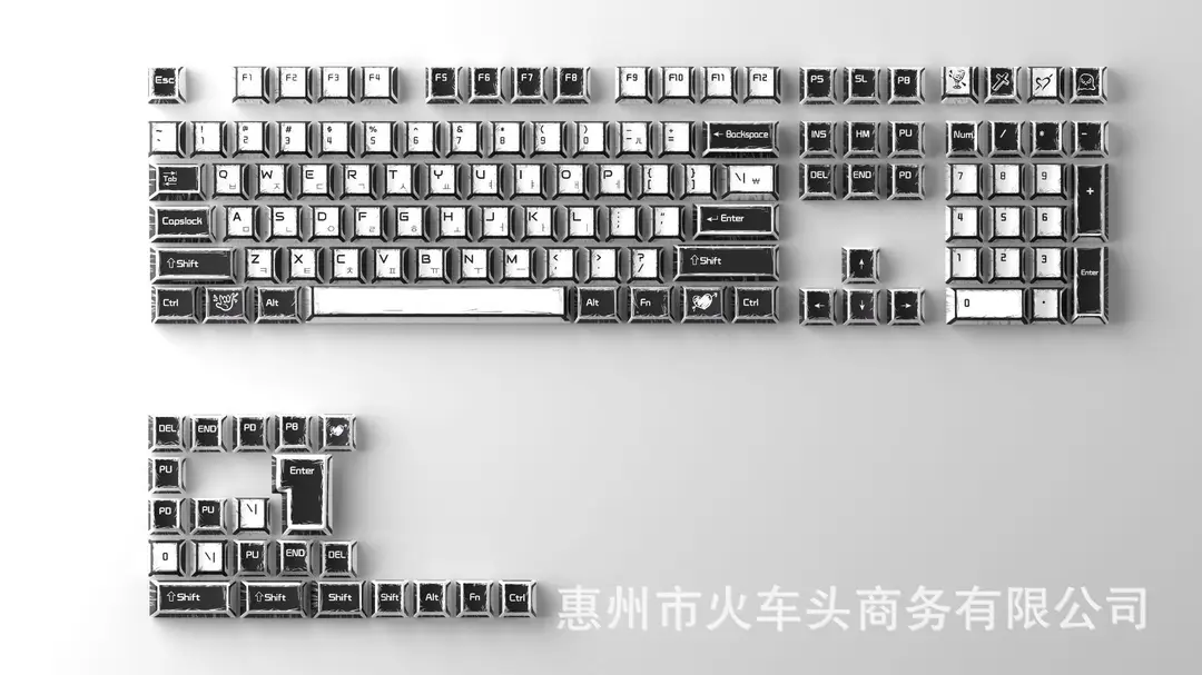 Comic Style Graffiti Keycap Original Pbt Five-Sided Sublimation Mechanical Keyboard Cap Adapted to 68/84/87/98/108