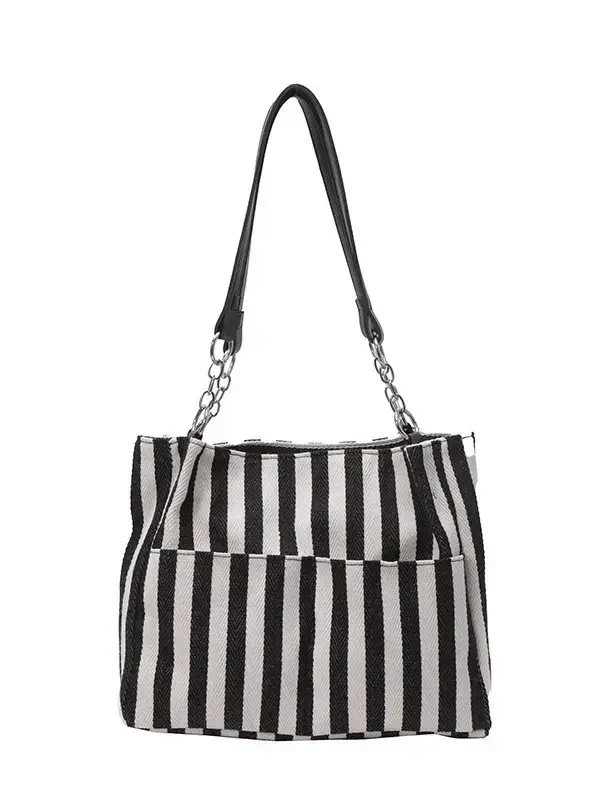 Cross-Border Korean Large Striped Tote Bag