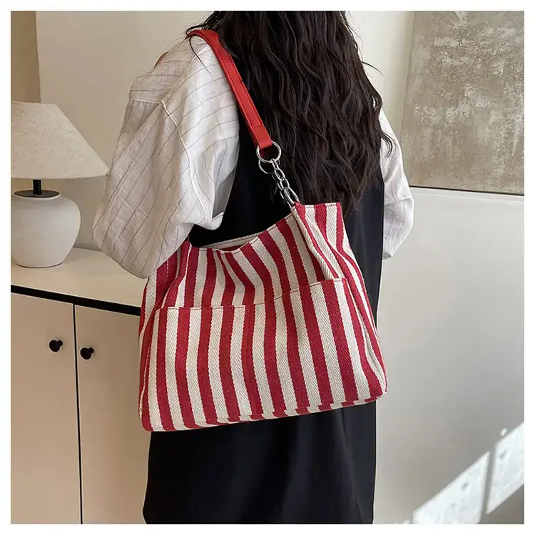 Cross-Border Korean Large Striped Tote Bag — feature 20