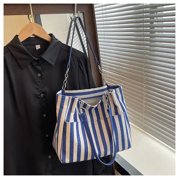 Cross-Border Korean Large Striped Tote Bag — feature 25