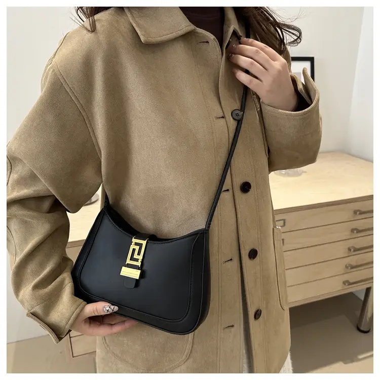 Women's Beige Crossbody Bag with Gold Clasp — feature 16