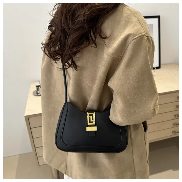 Women's Beige Crossbody Bag with Gold Clasp — feature 18