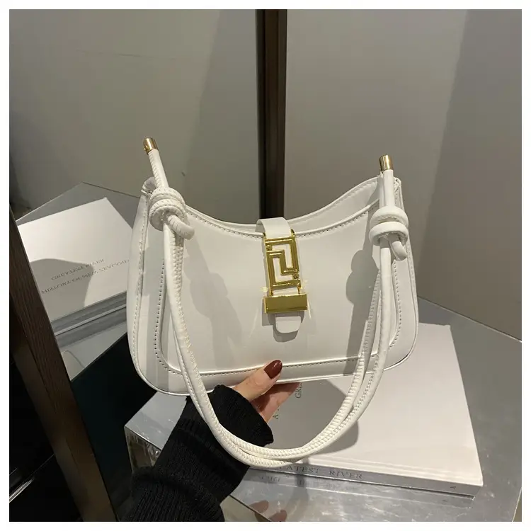 Women's Beige Crossbody Bag with Gold Clasp — feature 19