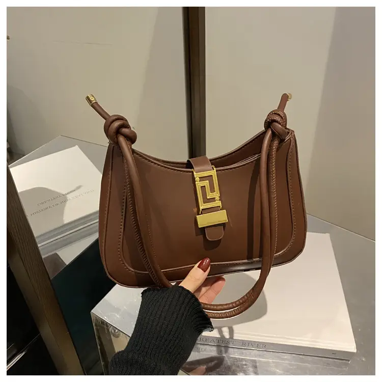 Women's Beige Crossbody Bag with Gold Clasp — feature 20