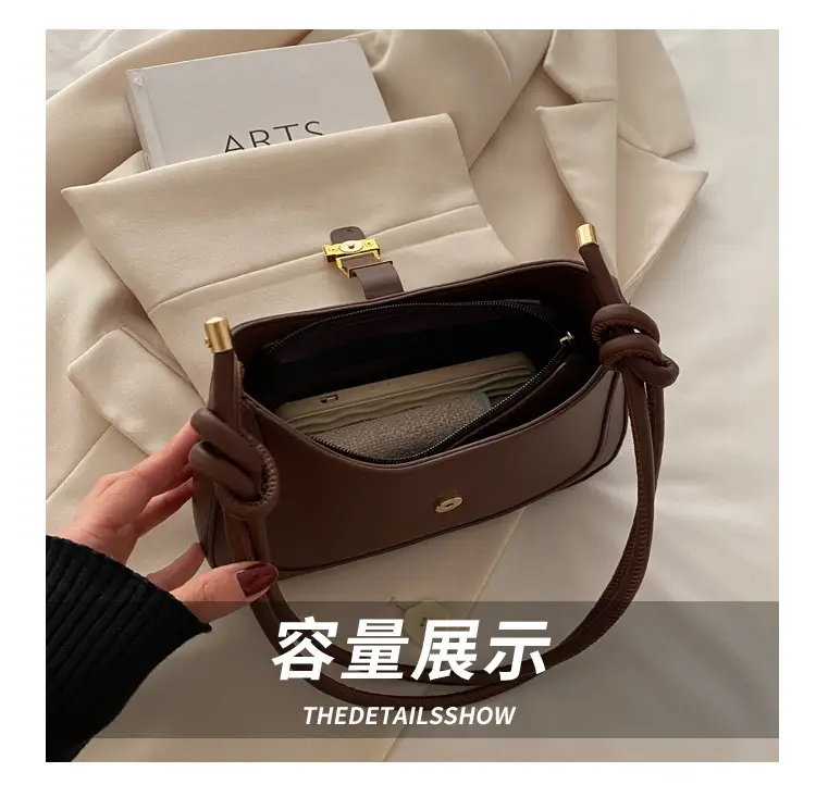 Women's Beige Crossbody Bag with Gold Clasp — feature 6