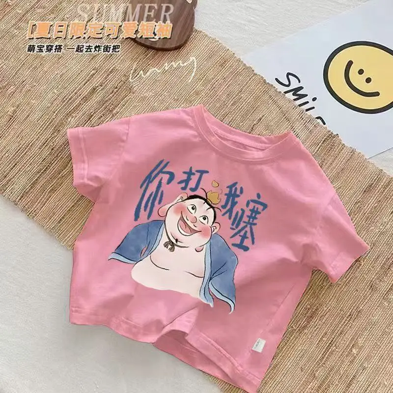 100% Cotton Nezha Boys T-Shirt Black Short Sleeve — feature 4