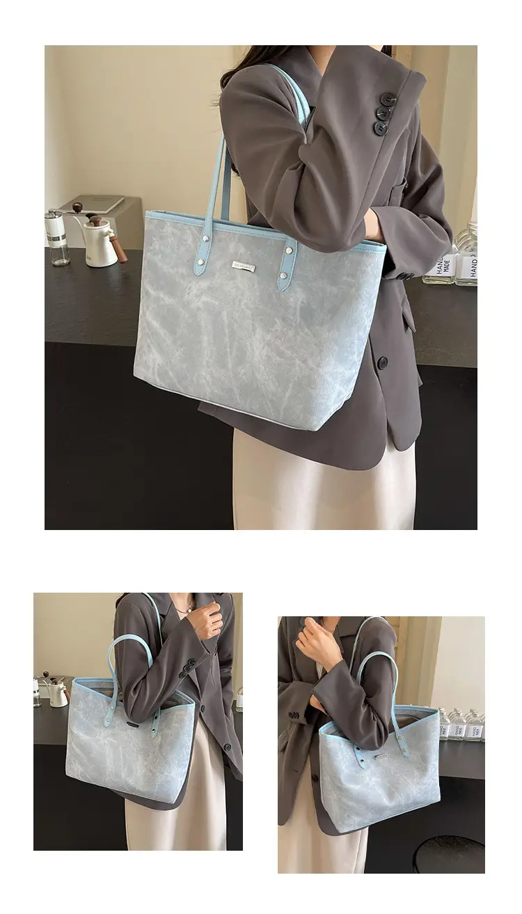 Women's Beige Large Capacity Shoulder Tote Bag 2025 — feature 11