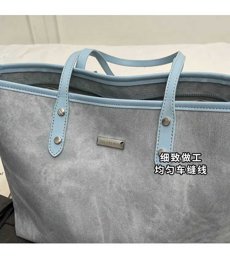 Women's Beige Large Capacity Shoulder Tote Bag 2025 — feature 8