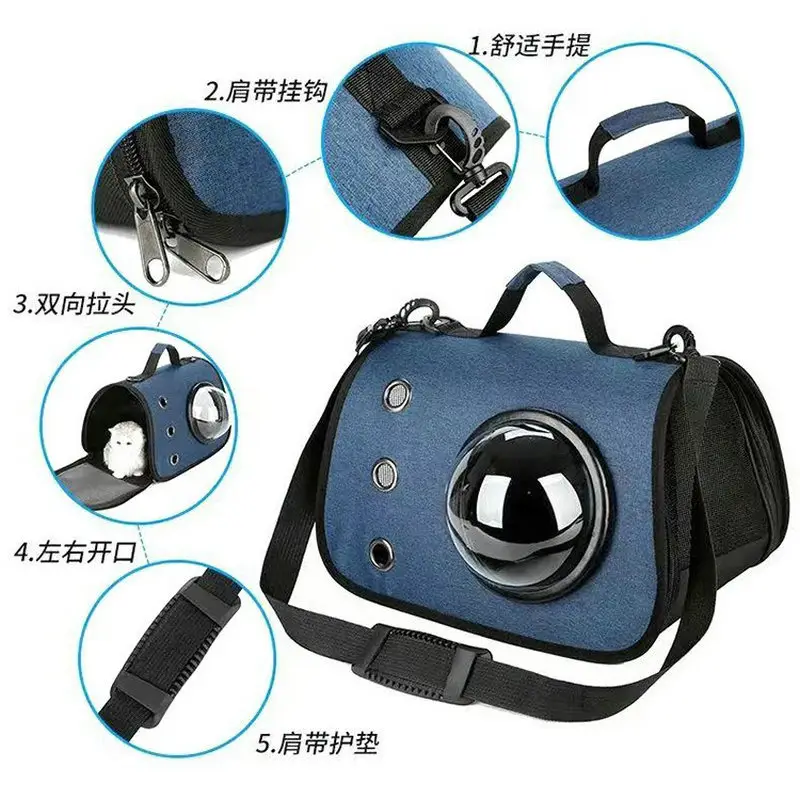 Folding Pet Bag for Cat & Dog Portable Breathable Space Capsule - Image 47