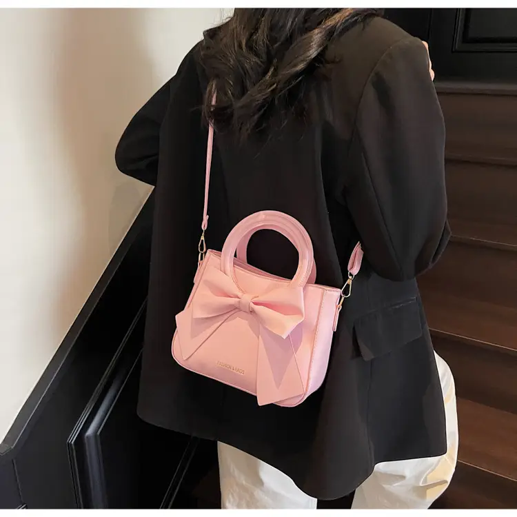 Women's Elegant Bowknot Shoulder Bag Beige — feature 14