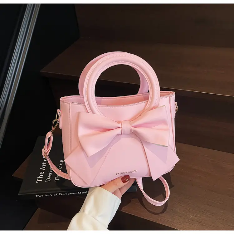 Women's Elegant Bowknot Shoulder Bag Beige — feature 19