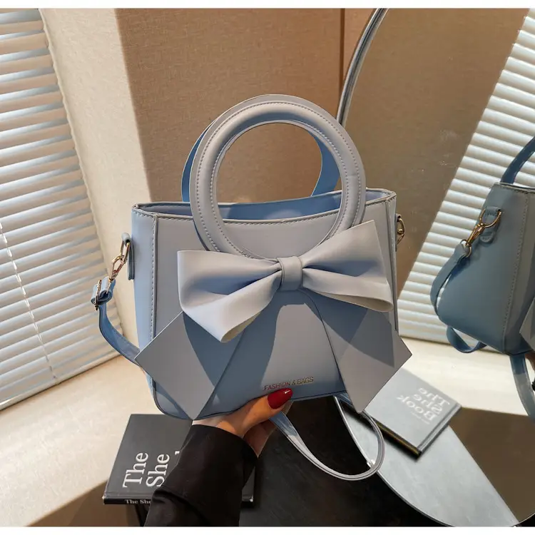 Women's Elegant Bowknot Shoulder Bag Beige — feature 20