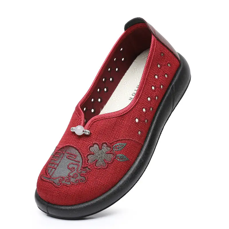 Summer Mom Shoes, Traditional Beijing Cloth Shoes for Women, Soft-Soled, Non-Slip, Elderly Shoes, 2026 New Model, Breathable Grandma Shoes - Image 7