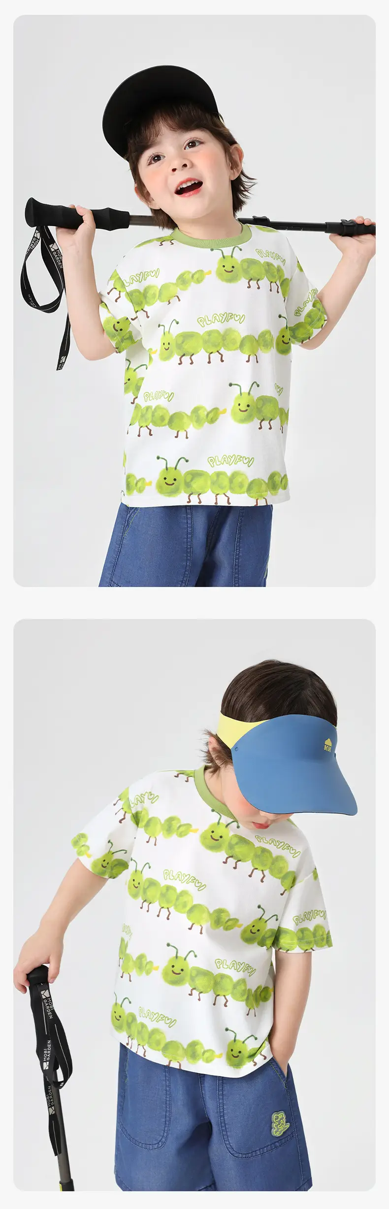 Right European Boy Cartoon Print Cool Short-Sleeved T-Shirt — feature 17