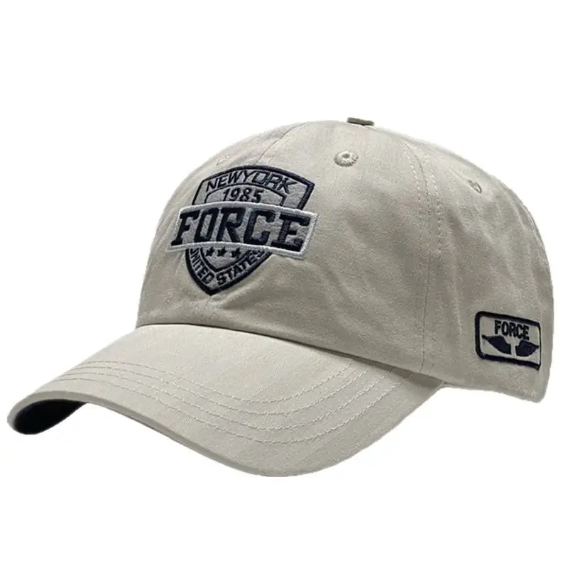 Big Head Baseball Cap for Men Wide Brim Beige - Image 9