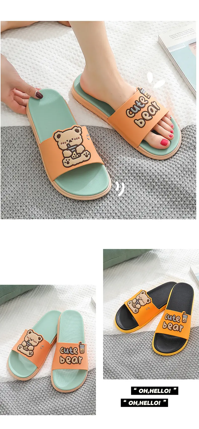 Summer Slippers for Women 2025 New Cute Home Indoor Bathroom Bath Non-Slip Couple Home Slippers for Men — feature 11