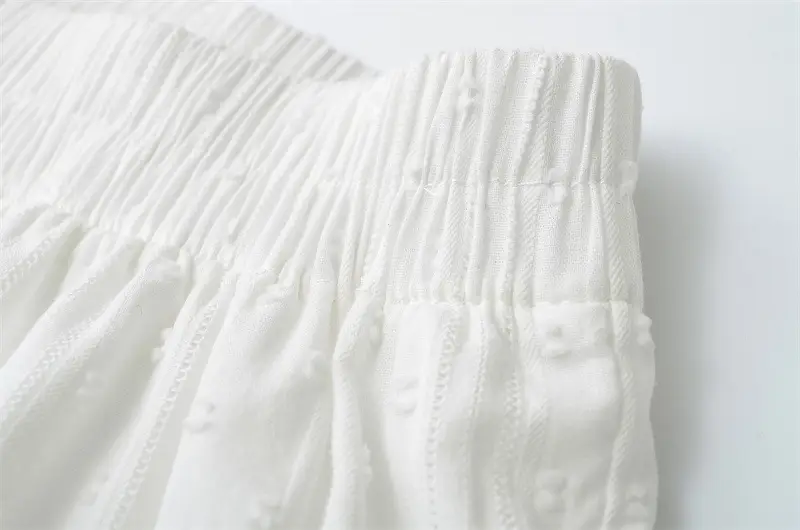 Women Ruffled Ruffled Skirt Set White Black Summer — feature 8